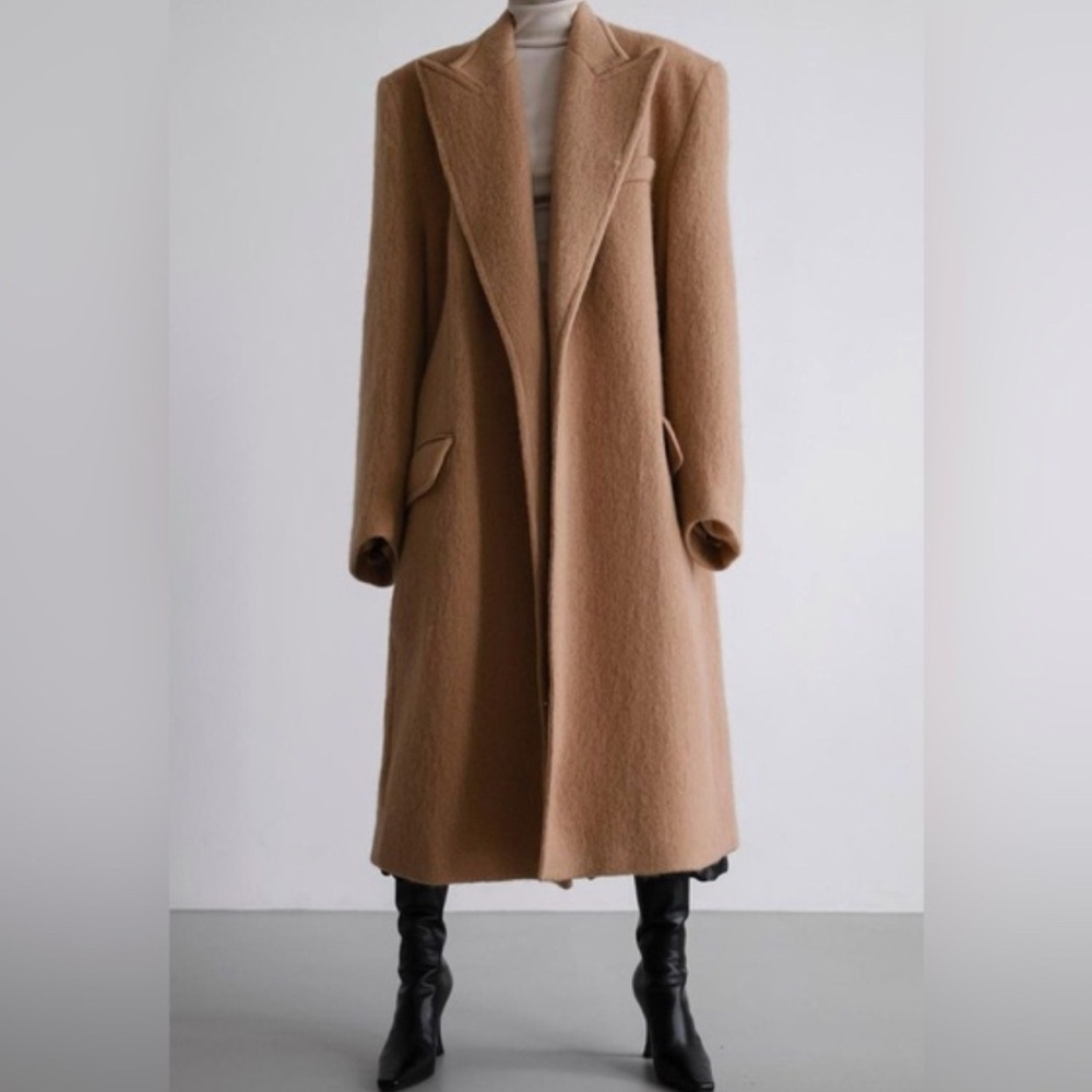 The Frankie Shop Camel Wool Coat